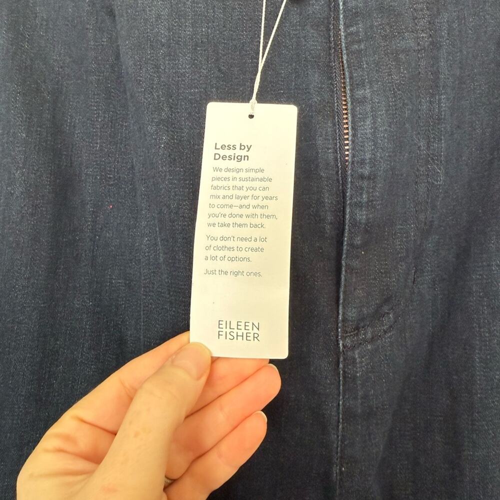 NWT NEW Eileen Fisher Organic Cotton Stretch Tapered Ankle Jeans Size 16 - Picture 10 of 12